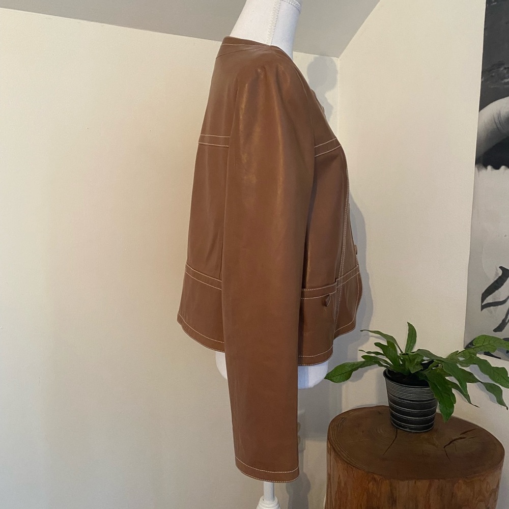 Cesare Fabbri leather Jacket - Size 46 - Picture 4 of 13